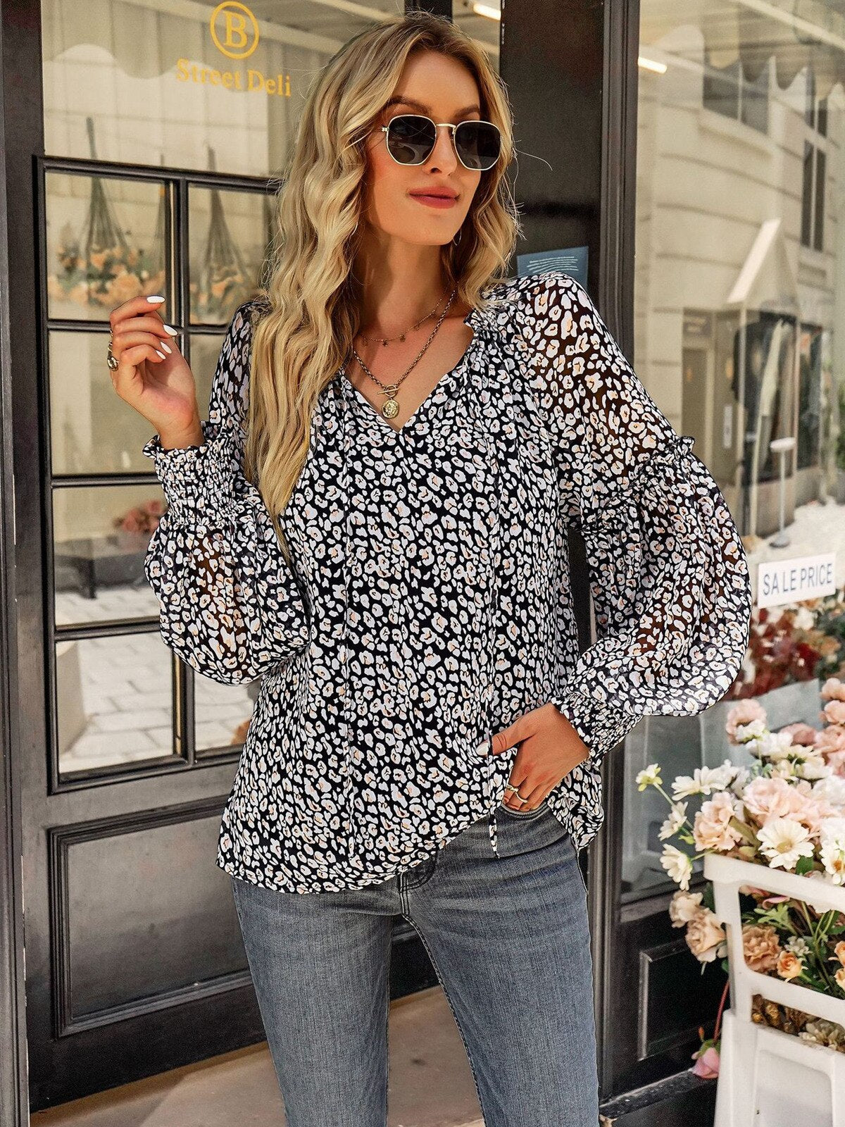 Bedruckte Bluse