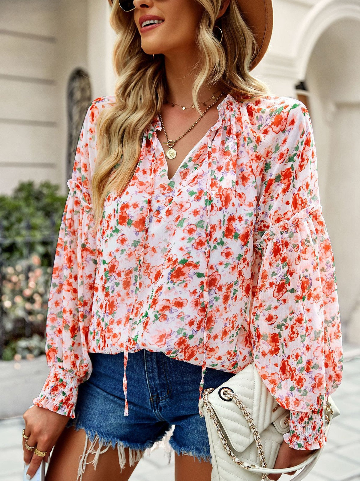 Bedruckte Bluse